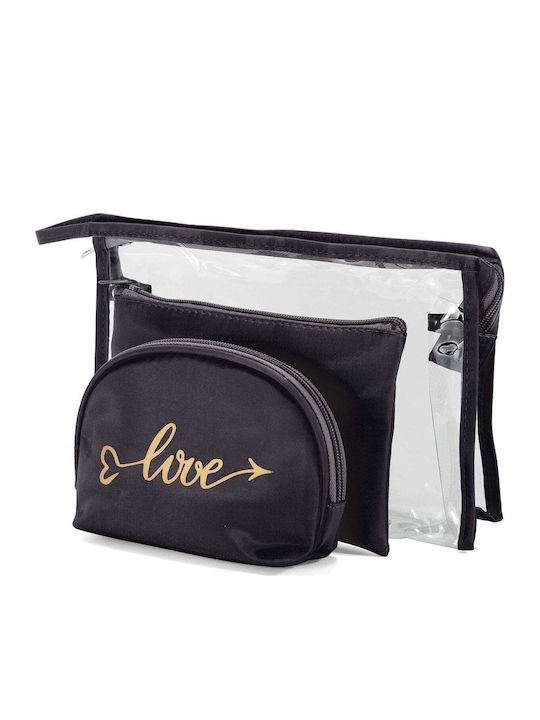 Νεσεσέρ Σετ 3τμχ Polyester-pvc Benzi 24x5x16εκ 5654 Black