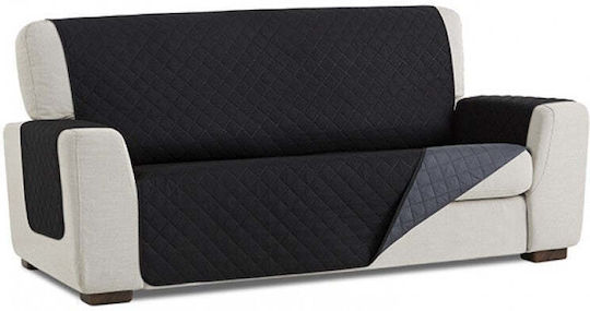 Sofazip Еластичен Калъф За диван с пет седалки Black-grey 240εκ. 1бр SZMATNEGRI