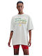 Tricou Oversized pentru Sporturi Damă Culori Full Face Crem