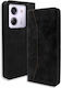 Bodycell Buchen Sie Synthetisches Leder / Leder Schwarz (Poco M7 Pro)