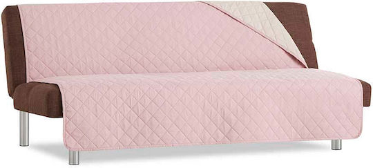 Sofazip Husă Elastică Canapea cu două locuri Pink - Beige 140εκ. 1buc SZMATFBROZBEJ