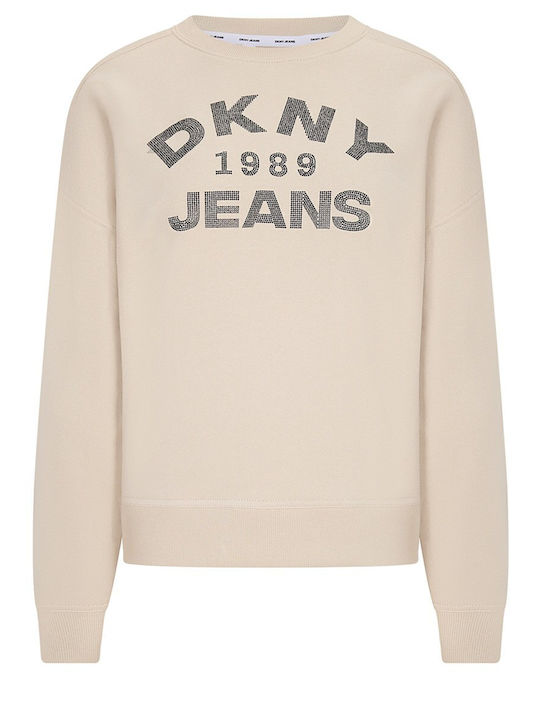 DKNY Γυναικείο Φούτερ Εκρού