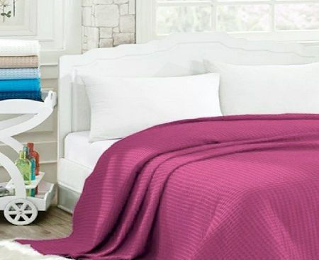 Pătură Waffle Super King 220x240 cm Fuchsia