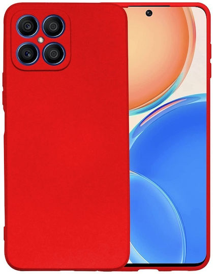 Finish Umschlag Rückseite Silikon Rot (Ehre X8)