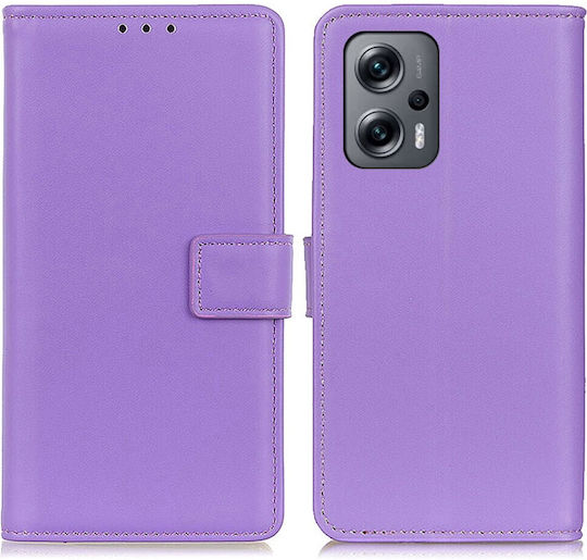 Support Base Wallet Synthetic Leather Purple (Poco X4 GT 5G)