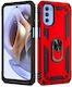 Hybrid Back Cover Plastic Red (Moto G31)