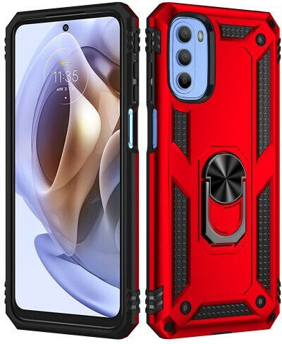 Hybrid Back Cover Plastic Red (Moto G31)