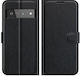 Suport Vizualizare Față Wallet Piele artificială Negru (Google Pixel 6 Pro)