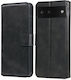 Suport Vizualizare Față Wallet Piele artificială Negru (Google Pixel 6)