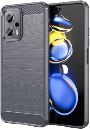 Carbon Fiber Brushed Xiaomi Poco Back Cover Silicone Gray (Poco X4 GT 5G)
