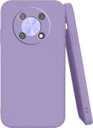 Cover Microfiber Interior Camera Protection Umschlag Rückseite Silikon Lila (Huawei Nova Y90)
