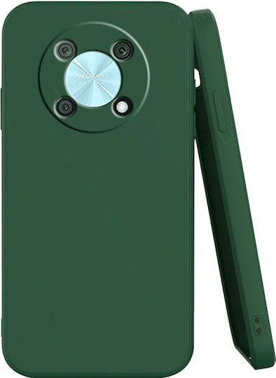 Cover Microfiber Interior Camera Protection Dark Umschlag Rückseite Silikon Grün (Huawei Nova Y90)