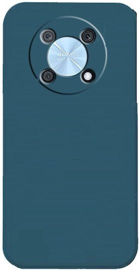 Cover Microfiber Interior Camera Protection Umschlag Rückseite Silikon Blau (Huawei Nova Y90)