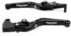 Daytona Set of Motorcycle Brake/Clutch Levers Flexible Adjustable for Triumph Daytona 2011-2017 Black TR63HF