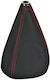 Premium Sport Gear Shift Boot Perforated Synthetic Leather Black Color Red Stitching