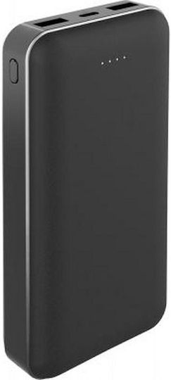 BigBen Connected Power Bank 20000mAh 20W mit 2 USB-A Ausgangsanschlüsse und USB-C Ausgangsanschlüsse Power Delivery Schwarz