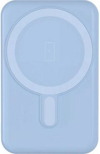BigBen Connected MagSafe Power Bank 5000mAh 10W με Θύρα USB-A και Θύρα USB-C Μπλε