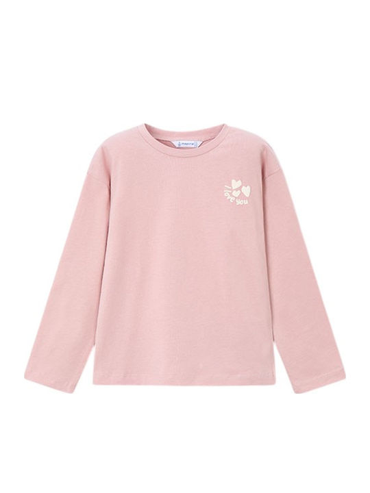 Mayoral Kids' Shirt Long Sleeve Pink Love