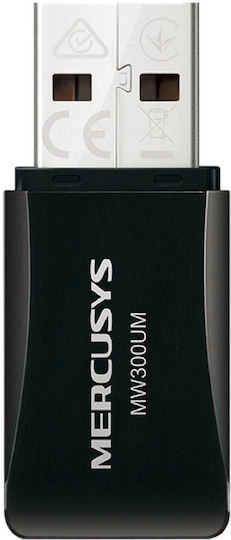 Mercusys Mw300um USB Адаптер За Мрежа С Безжично Свързване Wi-Fi 300Mbps (v4)