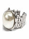 Karma Fashion Damen Ring mit Perlen aus Stahl