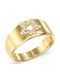 Guess Ring with Stones made of Steel Gold Plated
