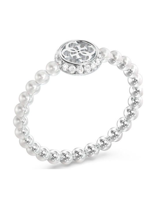 Guess Damen Ring mit Perlen aus Stahl