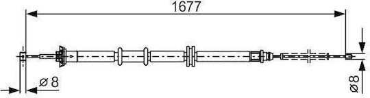 Handbrake Cable Citroen Nemo Van Aa_ Peugeot T Bipper 1.4 Hdi 08 Le Bipper Tepee Fiat Fiorino Van 225_ Qubo 225 321467-403