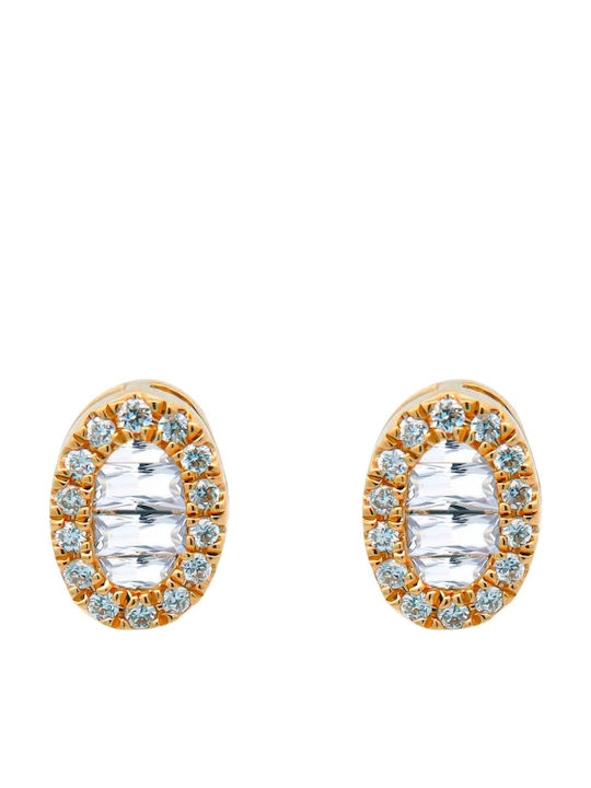 Metrongold Earrings made of Gold 18K with Diamond Metrongold Earrings made of Gold 18K with Diamond