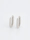 Chrysothemiss Women's Silver Earrings Stature Platinum Coating Synthetic Zircons