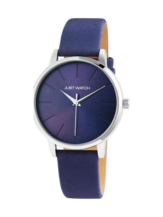 Just Watch Ρολόι Μπαταρίας με Δερμάτινο Λουράκι Just Watch Ρολόι Μπαταρίας με Δερμάτινο Λουράκι