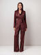 Damen Wine Ginger Set mit Hose mit Gummizug