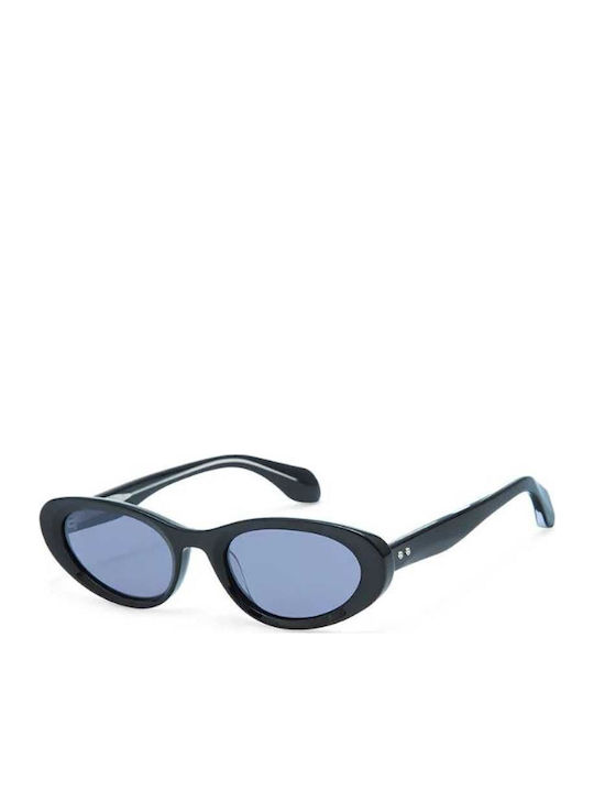 Gigi Barcelona Damen Sonnenbrille mit Schwarz Kunststoff Gestell und Hellblau Linse 1019/11