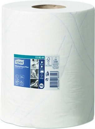 Tork Professionelle Reinigungspapiere Wiping Paper Rolle 2 Blätter & 125m Weiße 422722