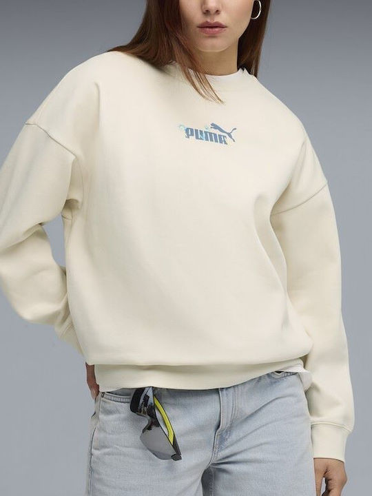 Long Women's Sweatshirt Beige