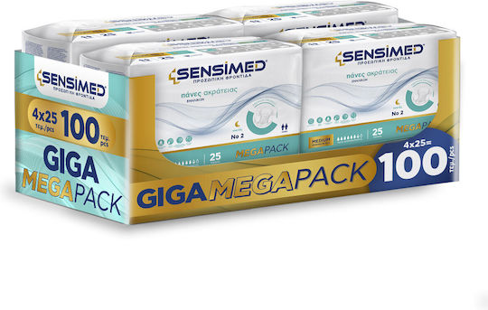 Sensimed Open Night Incontinence Diapers Giga Megapack 100 Units Medium