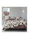 Pucioasa Set Husă de Pilotă Dublă cu 4 Fețe de Pernă & 1 Cearsaf 200x220 Animal Print