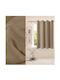 Window Blackout Curtain With Brown Grommets 140x140cm