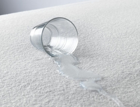 Le Blanc Protecție pentru Saltea Single Waterproof cu Fustă 90x200+30buc