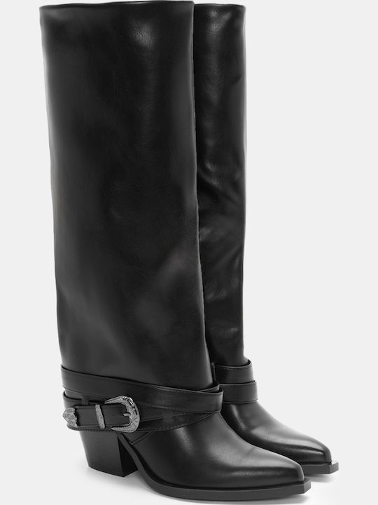 Luigi Damenstiefel mit Hohem Absatz Schwarz