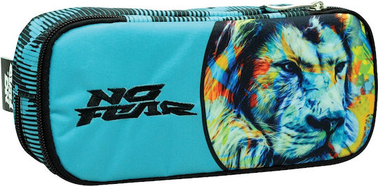 No Fear Fluo Lion Κασετίνα Βαρελάκι Γαλάζια
