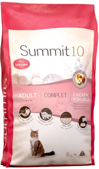 Summit10 Dry Cat Food Hairball Control Chicken Rice & Fish 3kg