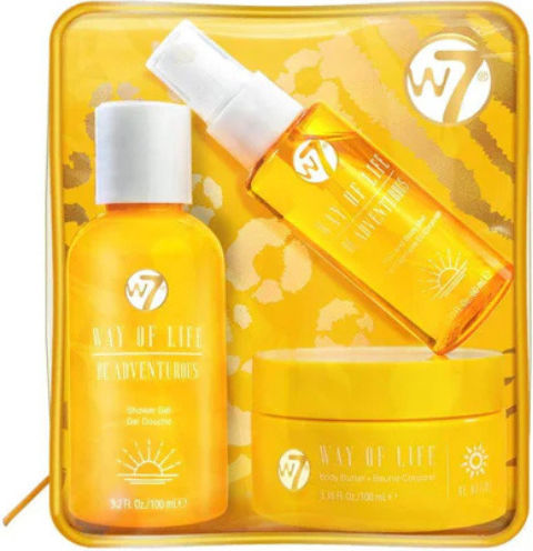W7 Cosmetics Way Life Travel Set for Moisturizing & Body Cleaning 4pcs