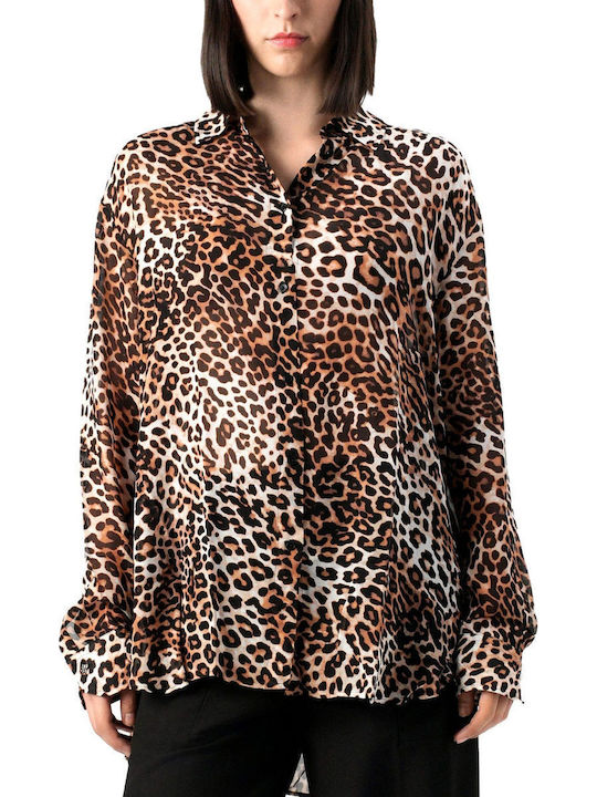 Hugo Γυναικείο Πουκάμισο Leopard Print