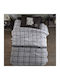 Clasy Home Module Cuvertură Single Bumbac Gri 160x220cm 2buc