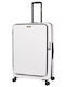 CAT Medium Hard White Travel Suitcase with 4 Wheels Height 68cm