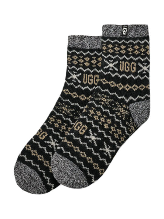 UGG Damen Gemusterte Socken Schwarz 1Pack