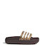Adilette Slides με Πλατφόρμα σε Καφέ Χρώμα