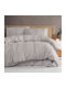 Clasy Home Set Husă de Pilotă Dublă cu 2 Fețe de Pernă 200x220 Gri