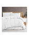 Clasy Home Set Husă de Pilotă Dublă cu 2 Fețe de Pernă 200x220 Alb