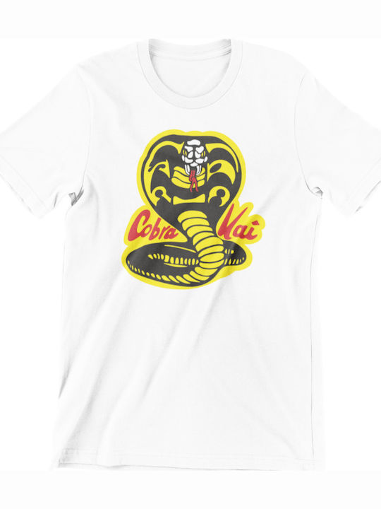 Lux In Tenebris Premium Bedruckte Bluse Cobra Kai T-Shirt Weiß